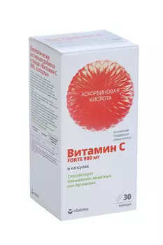 Витамин С Витатека Forte 900, 1 105 мг, 30 шт, капсулы банка