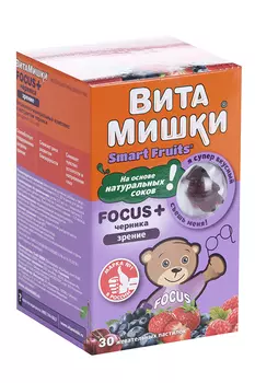 ВитаМишки Фокус+черника, 30 шт, пастилки жевательные