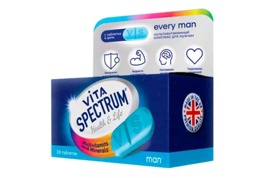 Витаспектрум Мультивитаминный комплекс д/мужчин, 30 шт, таблетки