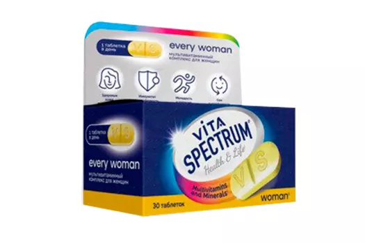 Витаспектрум Мультивитаминный комплекс д/женщин, 30 шт, таблетки