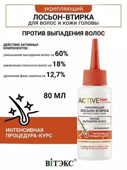 ВИТЭКС Active HairComplex Лосьон-втирка укрепляющий для волос и кожи головы 80мл