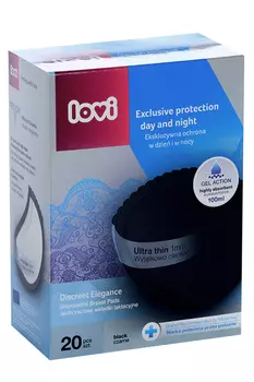 Вкладыши Lovi Discreet Elegance д/бюстгальтера, 20 шт, черный