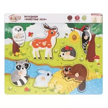 Вкладыши Mapacha Животные леса 7 лесных жителей