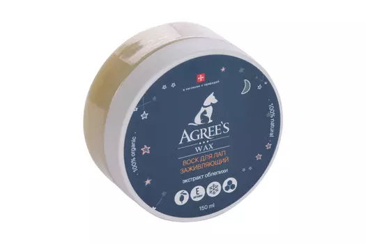 Воск д/лап Agrees for pets HONEY WINTER WAX c экстрактом облепихи 150 мл