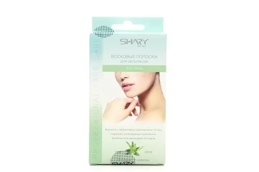 Восковые полоски SHARY д/лица алоэ, 12 шт