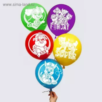 Воздушные шары Paw Patrol Super 5 шт 12 дюйм