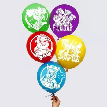 Воздушные шары Paw Patrol Super , Щенячий патруль (набор 25 шт) 12 дюйм