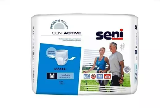 Впитывающие трусы Seni ACTIVE Medium, 10 шт