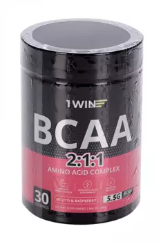 ВСАА 2:1:1 1 WIN вкус Мохито-Малина 30 порций, 180 г, банка