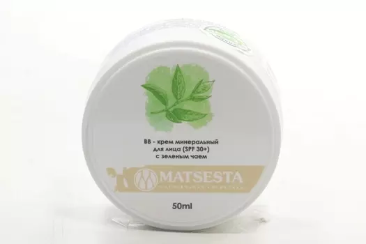 ВВ-крем MATSESTA увлажняющий д/лица минеральный с зеленым чаем SPF 30+ 50 мл