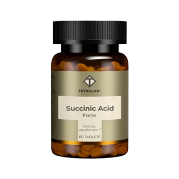 Янтарная кислота Форте Тетралаб, 400 мг, 60 шт, таблетки покрытые оболочкой