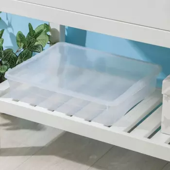 Ящик econova д/хранения с крышкой Кристалл 9 л 4033,58,5 см, цвет прозрачный