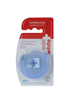 З/нить Edel+White expanding superfloss с мятным вкусом вощеная, 25 мм