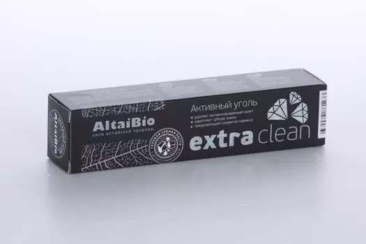 З/паста АлтайБио черная гелевая Активный уголь, 75 мл