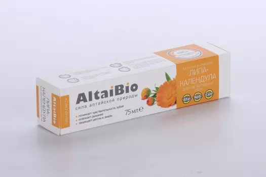 З/паста АлтайБио д/чувствительных зубов липа/календула, 75 мл