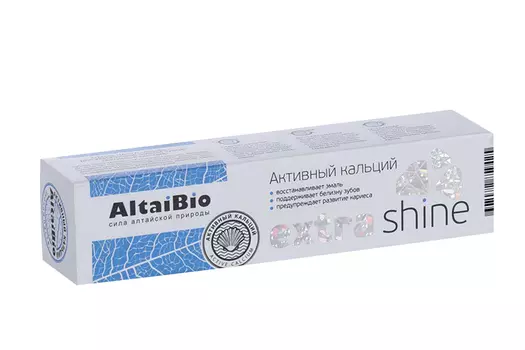 З/паста АлтайБио укрепление эмали зубов Активный кальций, 75 мл