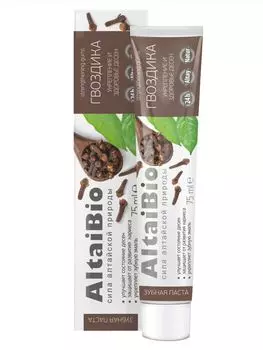 З/паста АлтайБио укрепление и здоровье десен гвоздика, 75 мл