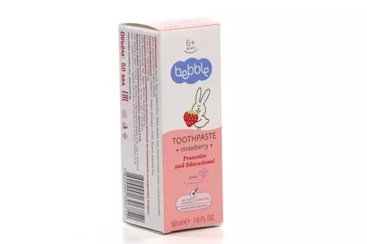 З/паста Bebble с ароматом клубники (с 6 мес), 50 мл