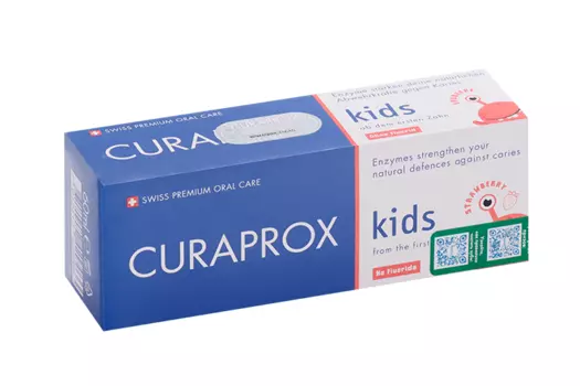 З/паста Curaprox Kids Zero б/фтора со вкусом клубники с первого зуба (0+), 60 мл