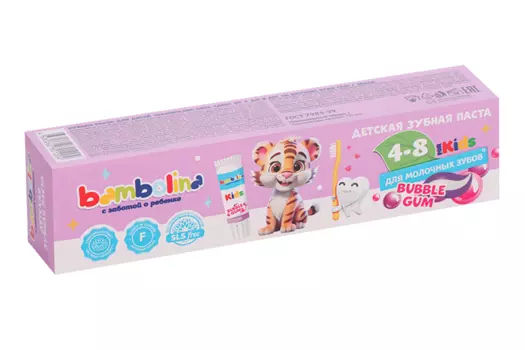 З/паста д/детей "Bambolina"Babble Gum 4-8 лет, 50 мл