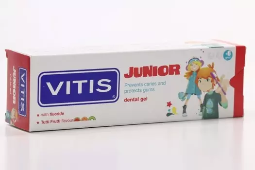З/паста-гель Витис Джуниор Тутти-Фрутти со фтором дет (от 6 лет), 75 мл