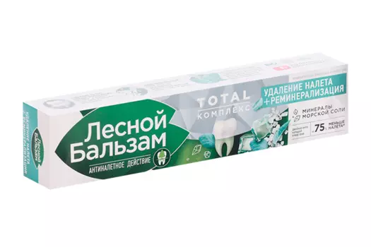З/паста Лесной бальзам TOTAL комплекс двойная мята на отваре трав, 75 мл