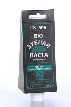 З/паста Леврана hard mint black charcoal papain, 75 мл