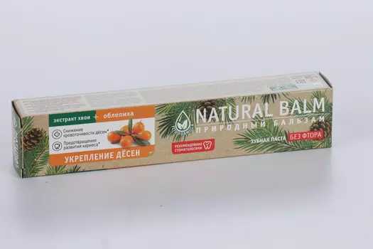 З/паста Natural Balm Укрепление десен Экстракт хвои+Облепиха, 85 г