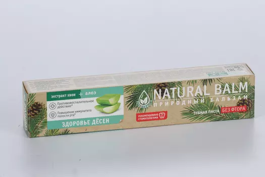 З/паста Natural Balm Здоровье десен Экстракт хвои+Алоэ, 85 г