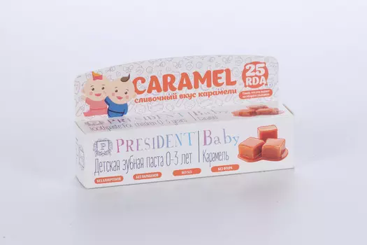 З/паста ПрезиДент Беби карамель б/фтора (0-3 лет), 30 мл