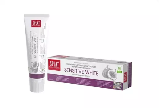 З/паста SPLAT Sensitive white снижение чувствительности и отбеливание эмали, 100 мл