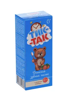 З/паста Тик-Так дет с ароматом клубники (с 0 мес), 62 г