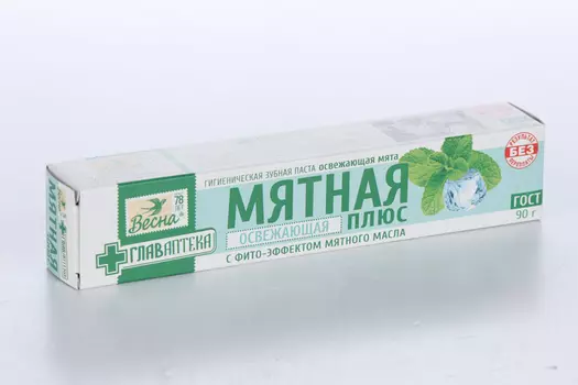 З/паста Весна Главаптека Мятная освежающая мята в пенале, 90 г