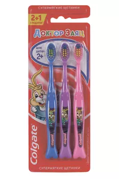 З/щетка Colgate Доктор заяц дет супермягкая 2+1 беспл