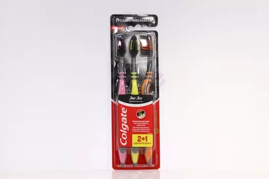 З/щетка COLGATE средней жесткости зиг заг 2+1 бесплатно