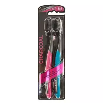 З/щетка D.I.E.S Charcoal средней жёсткости 1+1 шт микс