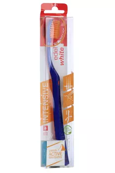 З/щетка Edel+White soft интенсивно мягкая с защитным колпачком оранжевая/синяя