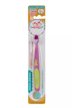 З/щетка Рома+Машка д/детей (1-6 лет), фиолетово-желтая