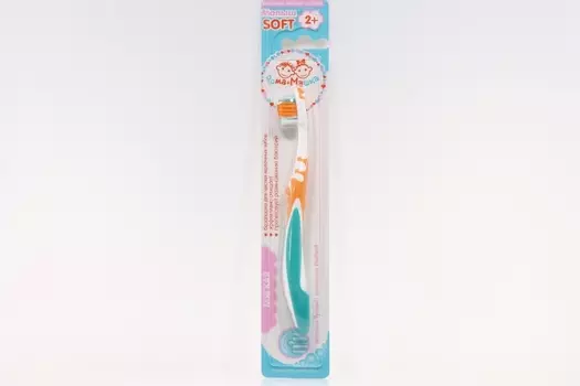 З/щетка Рома+Машка д/детей (2-9 лет), зелено-оранжевая