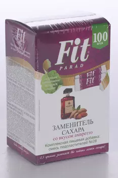 Заменитель сахара ФитПарад вкус Амаретто №28, 0,5 г, 100 шт, стик