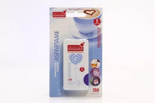 Заменитель сахара Novasweet Аспартам, 150 шт, таблетки