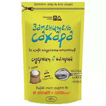 Заменитель сахара Продуктовая Аптека 1 Ложка, 500 г, порошок