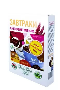 Завтраки Di&Di амарантовые с темным шоколадом, 250 г