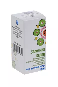 Зеленина капли, 25 мл, раствор для приема внутрь