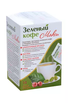 Зеленый кофе, 5 г, 14 шт, порошок