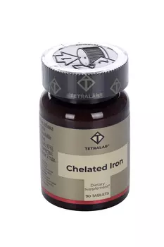 Железо доступное бисглицината-хелат Тетралаб, 90 шт, таблетки покрытые оболочкой