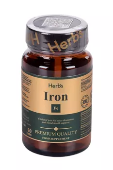 Железо хелат Herbs, 300 мг, 60 шт, таблетки