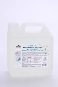 Жидкое моющее средство для стирки белья Crystal с ароматом белых цветов, концентрат, 3 л