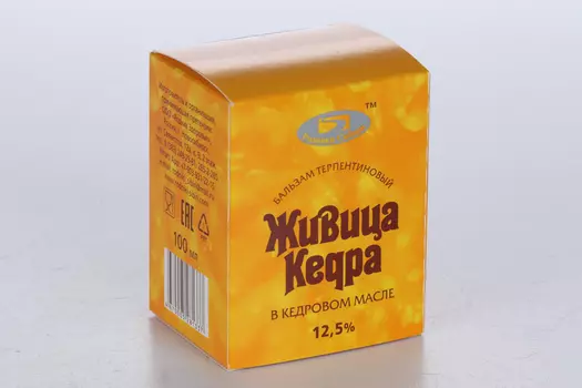 Живица кедра в кедровом масле Родники Сибири 12,5%, 100 мл