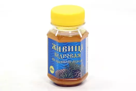 Живица кедровая на льняном масле 25%, 100 мл